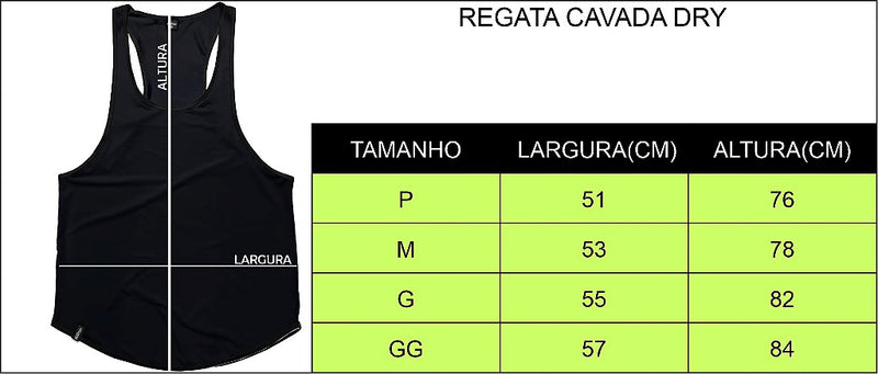 Regata masculina cavada Dry fit vovo maromba