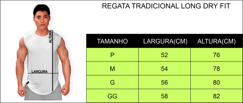 Regata masculina tradicional Long HardCore