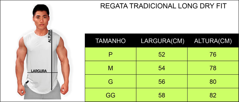 Regata masculina tradicional Long Bodybuilder