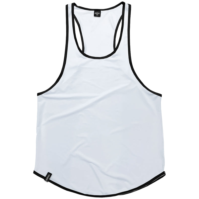 Regata Masculina cavada Dry fit lisa - Branca