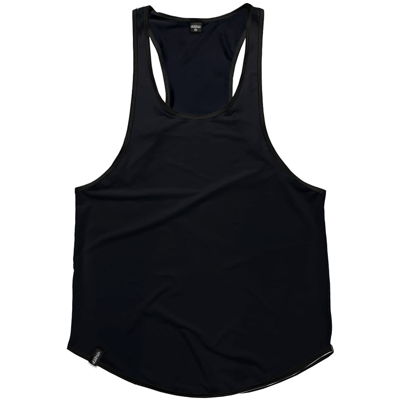 Regata Masculina cavada Dry fit lisa - Preta