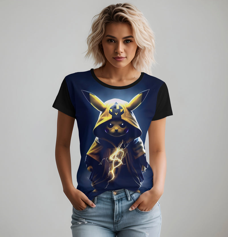 Baby Look Feminina Dry Fit PIKACHU